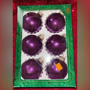 Vintage Krebs 6
Purple Ball Shaped
Christmas Ornaments
Original Box
